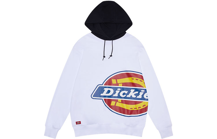 Dickies Side Logo Printed Colorblock Hoodie Unisex - White DK009594C4D
