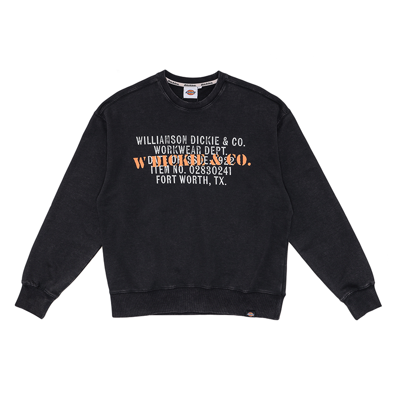 Dickies Simple Classic Comfortable Sweatshirt Black Unisex DK0A87FTBLK