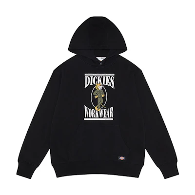 Dickies Small Tiger Print Hoodie Unisex Black DK010124BLK