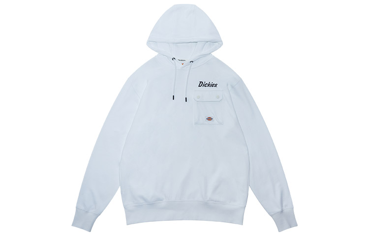 Dickies Solid Color Front Pocket Hoodie White () DK009446C4D
