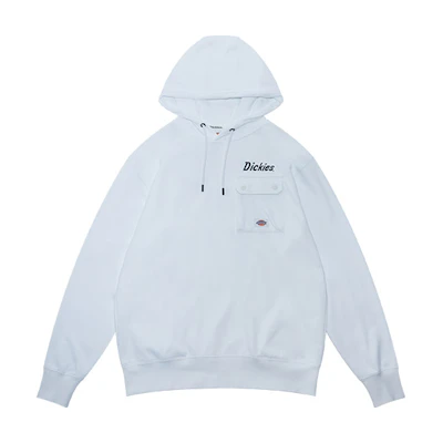 Dickies Solid Color Front Pocket Hoodie White () DK009446C4D