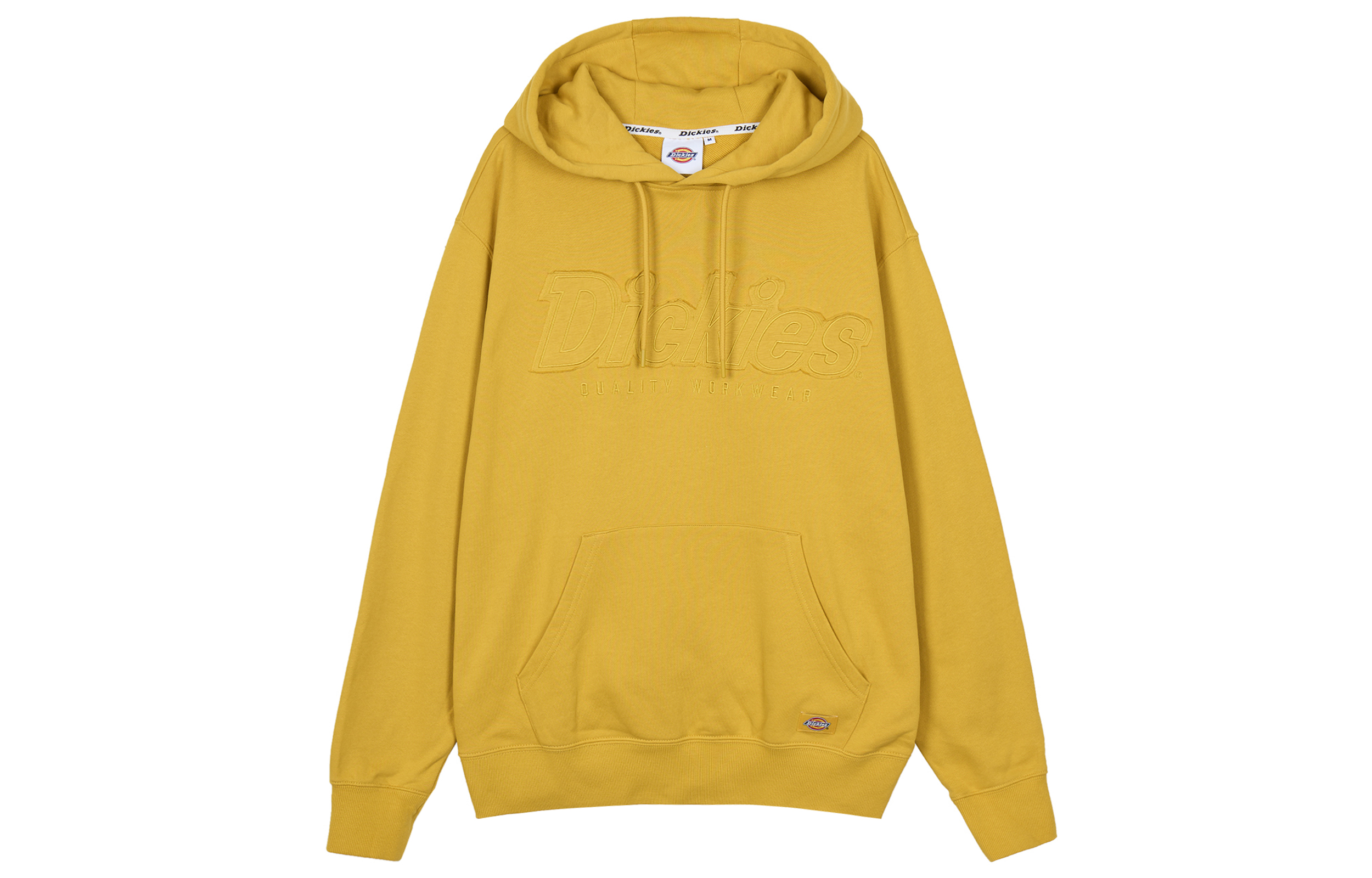 Dickies Solid Color Hoodie with Embroidered Logo in Ginger Yellow DK009448C01