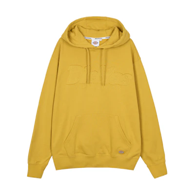 Dickies Solid Color Hoodie with Embroidered Logo in Ginger Yellow DK009448C01