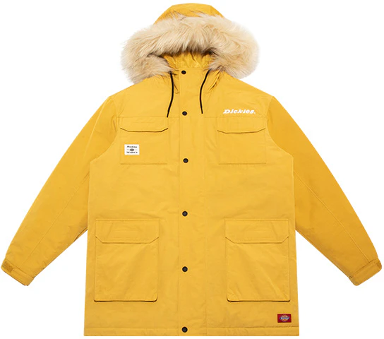 dickies-solid-color-lettering-hooded-jacket-unisex-mustard-yellow-dk-009551-c01