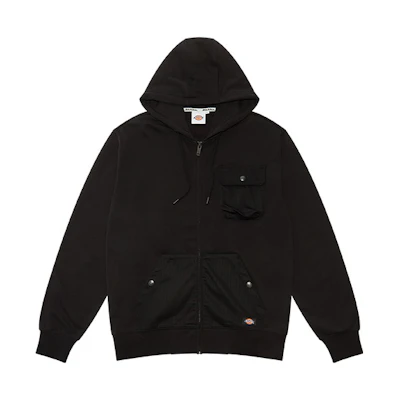 Dickies Solid Color Pocket Hoodie Jacket Black DK009444BLK