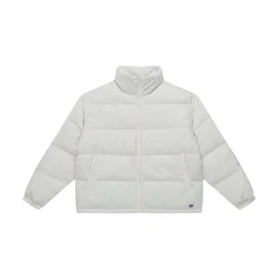Dickies Solid Color Stand Collar Zip Jacket Unisex Off-White DK010917C10