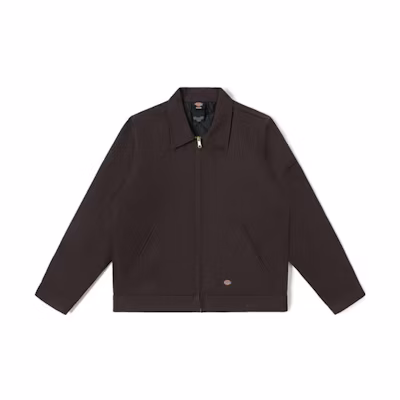 Dickies Solid Color Zip-Up Workwear Long-Sleeve Jacket DK011777DBX