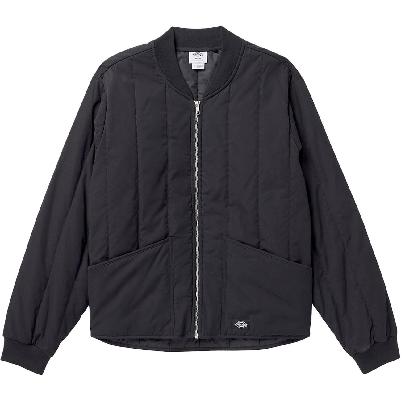 Dickies Solid Logo Baseball Collar Zip-Up Jacket Black DK0A4YVJ-BLK1