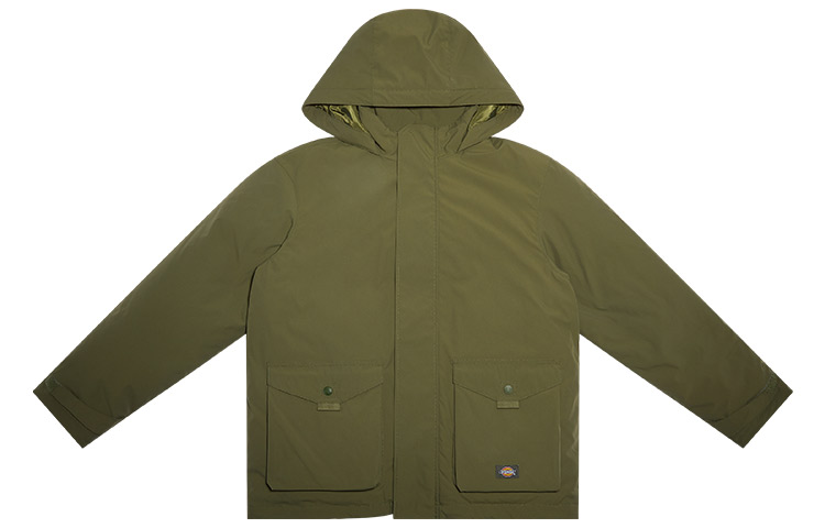 Dickies Solid Multi-Pocket Hooded Jacket Military Green DK009485MGR
