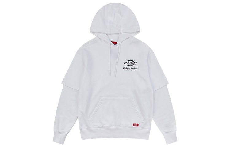 Dickies SS21 Classic Logo Print Layered Sweatshirt Unisex White DK008875C4D