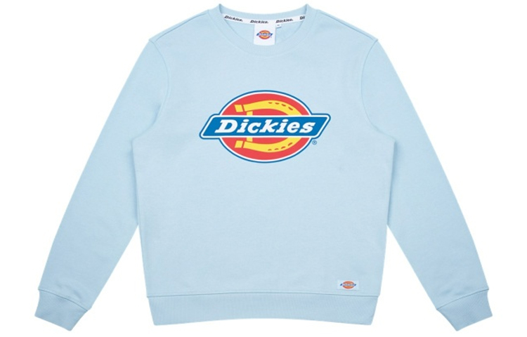 Dickies SS21 Logo Print Crewneck Sweatshirt Light Blue DK008714B70