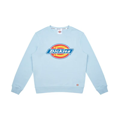 Dickies SS21 Logo Print Crewneck Sweatshirt Light Blue DK008714B70