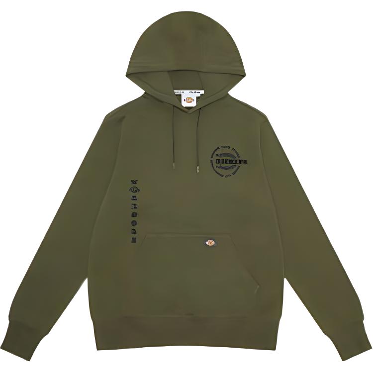 Dickies SS22 Letter Print Drawstring Hoodie Green Long Sleeve DK010127-MGR