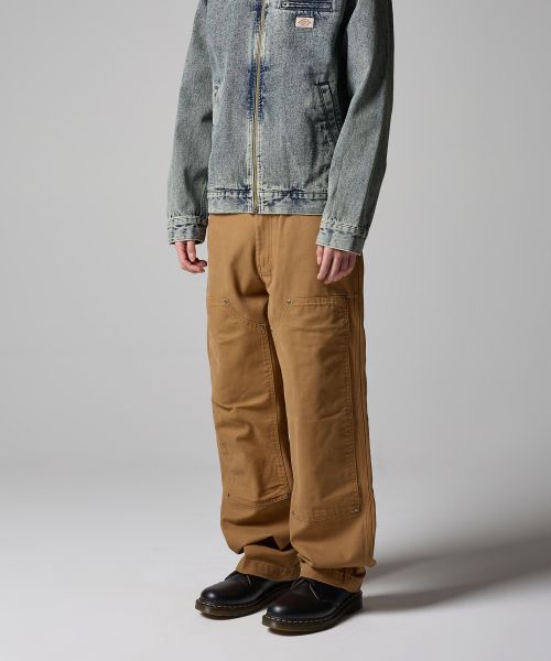 Dickies Stonewashed Duck Canvas Double Knee Pants Brown Duck DK0A4XGOC41