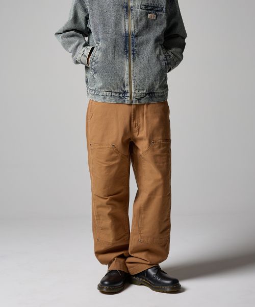 Lookbook Pantalones Dickies Canvas Doble Rodilla Marrón Duck Lavados a la Piedra DK0A4XGOC41