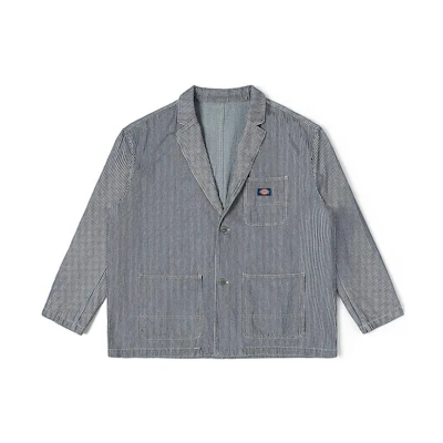 Dickies Striped Workwear Jacket Deep Navy Blue DK011506-B29