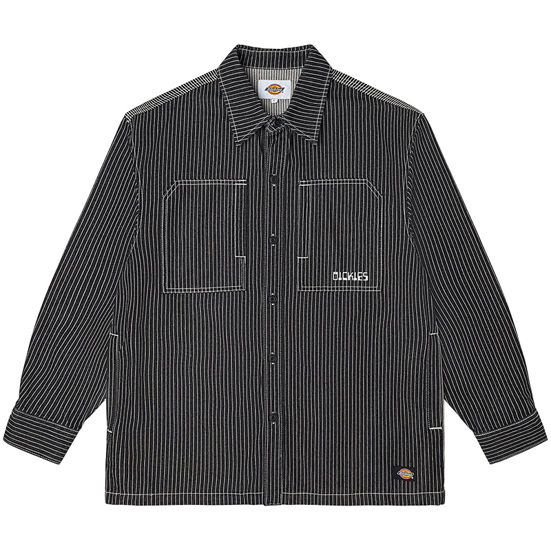 Dickies Striped Workwear Jacket Shirt Black/Multi-Color DK010965D97