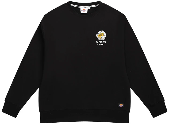 dickies-tiger-embroidered-crewneck-sweatshirt-unisex-black-dk-011039-blk
