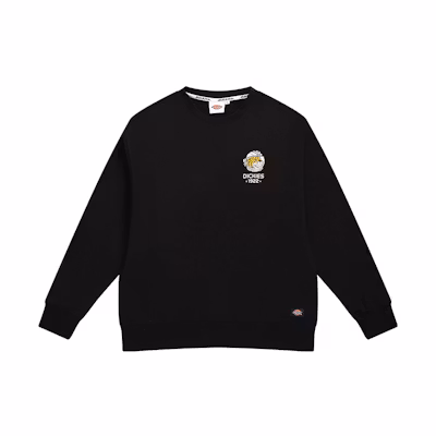 Dickies Tiger Embroidered Crewneck Sweatshirt Unisex Black DK011039BLK
