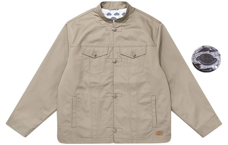 Dickies Tiger Year Button Workwear Badge Jacket Unisex Sand Color DK009710CH1LH