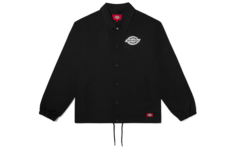 Dickies Twill Logo Coach Jacket Black Unisex Autumn Edition DK007366BLK