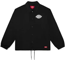 Dickies Twill Logo Coach Jacket Black Unisex Autumn Edition DK007366BLK Dickies Twill Logo Coach Jacket Black Unisex Autumn Edition DK007366BLK