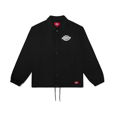 Dickies Twill Logo Coach Jacket Black Unisex Autumn Edition DK007366BLK