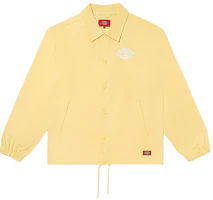 Dickies Twill Logo Coach Jacket Unisex Light Banana Yellow DK007366C33 Dickies Twill Logo Coach Jacket Unisex Light Banana Yellow DK007366C33