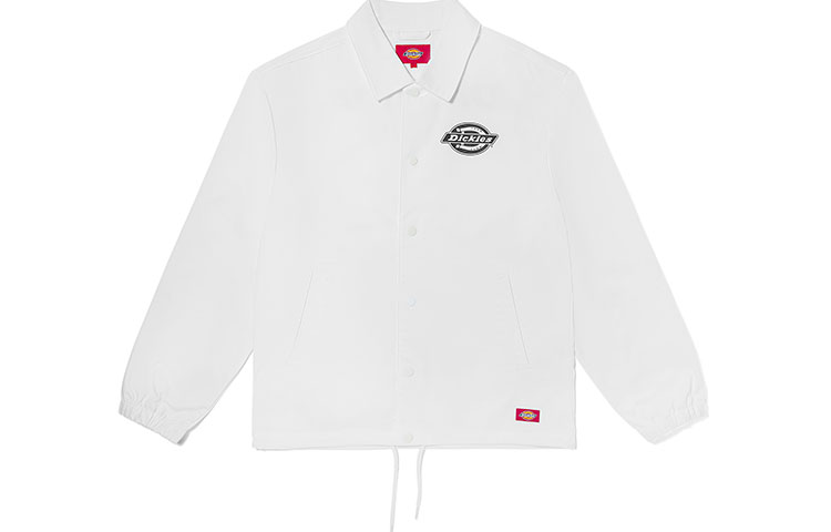 Dickies Twill Logo Coach Jacket Unisex White DK007366C4D