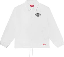 Dickies Twill Logo Coach Jacket Unisex White DK007366C4D Dickies Twill Logo Coach Jacket Unisex White DK007366C4D