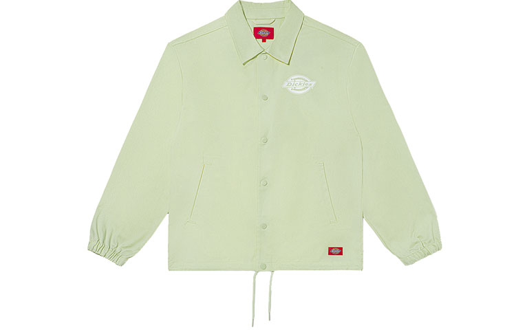 Dickies Twill Print Logo Coach Jacket Unisex Celadon Green DK007366C34
