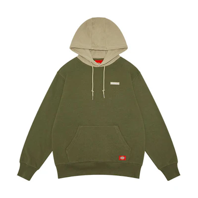 Dickies Two-in-One Embroidered Logo Colorblock Hoodie Unisex Army Green DK009566MGR