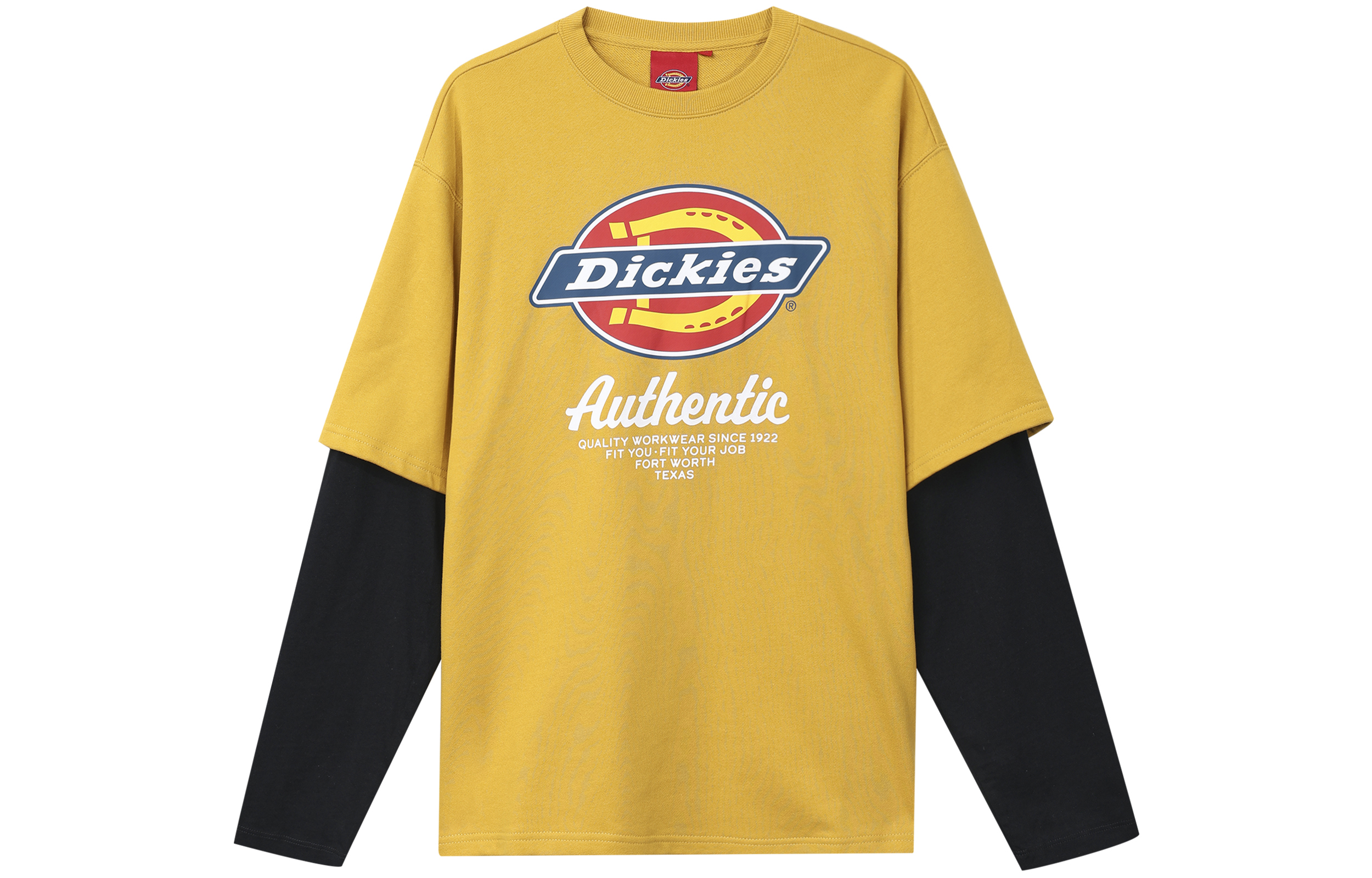 Dickies Two-in-One Logo Sweatshirt Unisex - Mustard Yellow DK009592-C01