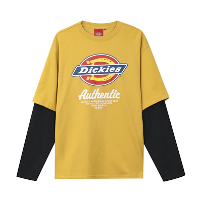 Dickies Two-in-One Logo Sweatshirt Unisex - Mustard Yellow DK009592-C01