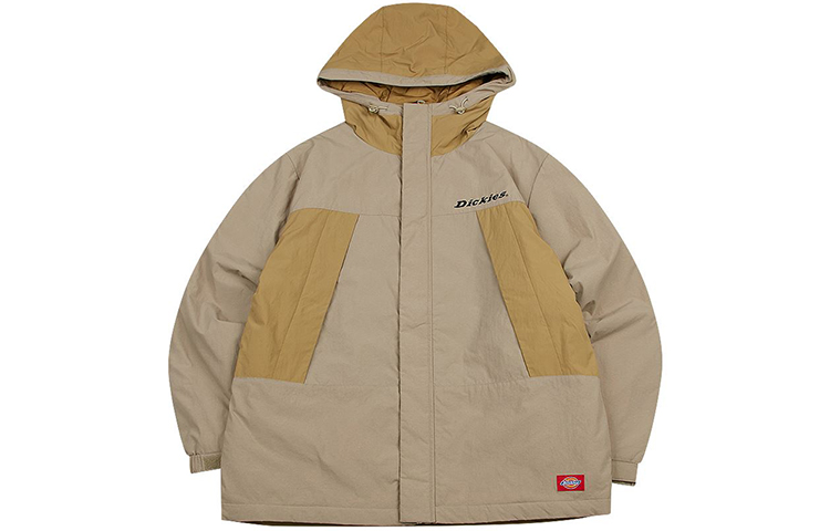 Dickies Two-Tone Hooded Puffer Jacket Sand Color DK008136CH1