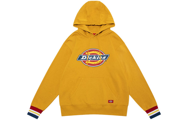 Dickies Two-Tone Logo Hoodie Unisex Mustard Yellow DK009586C01