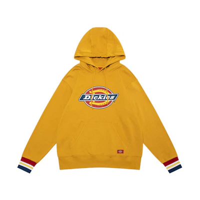 Dickies Two-Tone Logo Hoodie Unisex Mustard Yellow DK009586C01