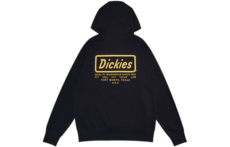 Dickies Unisex Black Hoodie with Back Logo Colorblock Print DK009568BLK