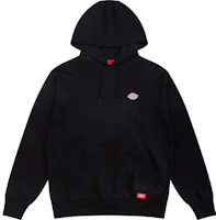 Dickies Unisex Black Logo Badge Cotton Fleece Hoodie DK008874BLK Dickies Unisex Black Logo Badge Cotton Fleece Hoodie DK008874BLK