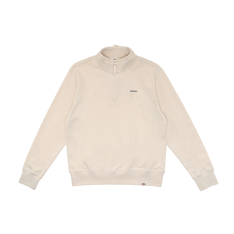 Dickies Unisex Casual Logo Long Sleeve Sweatshirt Light Sand Gray DK0A87EPF90