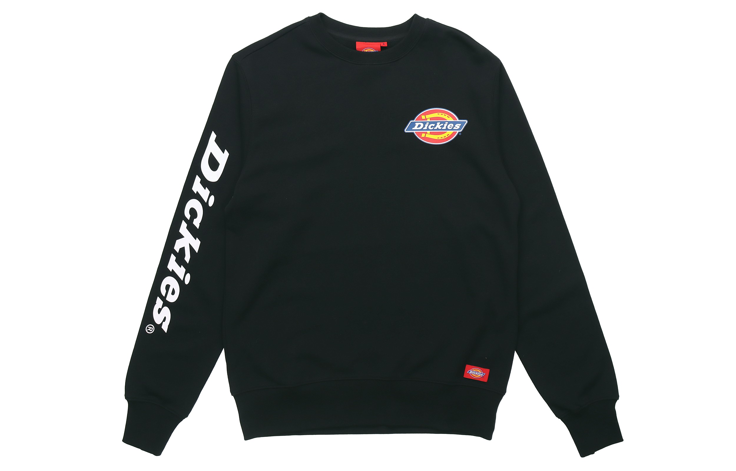 Dickies Unisex Cotton Logo Crewneck Sweatshirt Black DK008148BLK