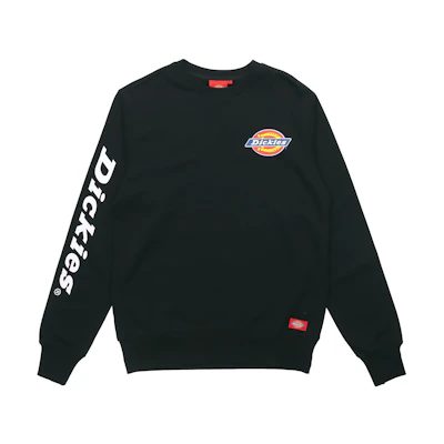 Dickies Unisex Cotton Logo Crewneck Sweatshirt Black DK008148BLK