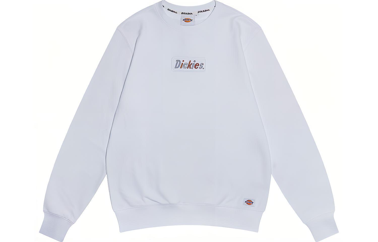 Dickies Unisex Embroidered Logo Cotton Sweatshirt White DK009475C4D