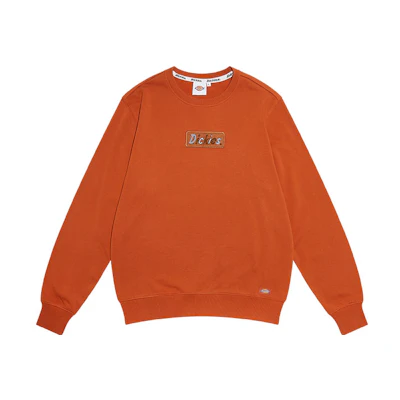Dickies Unisex Embroidered Logo Crewneck Sweatshirt Mumbai Brown DK009475C05