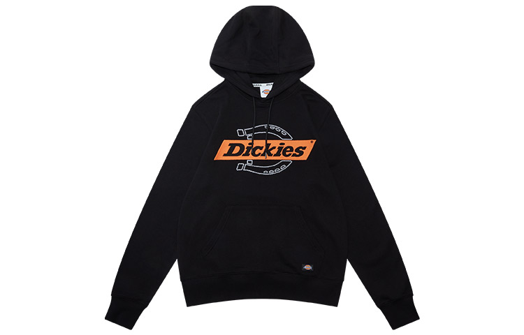 Dickies Unisex Hoodie Black with Front Logo Print DK009471BLK