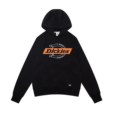 Dickies Unisex Hoodie Black with Front Logo Print DK009471BLK