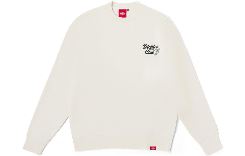 Dickies Unisex Letter Embroidered Fleece Crewneck Pullover Sweatshirt Long Sleeve DK012569C101