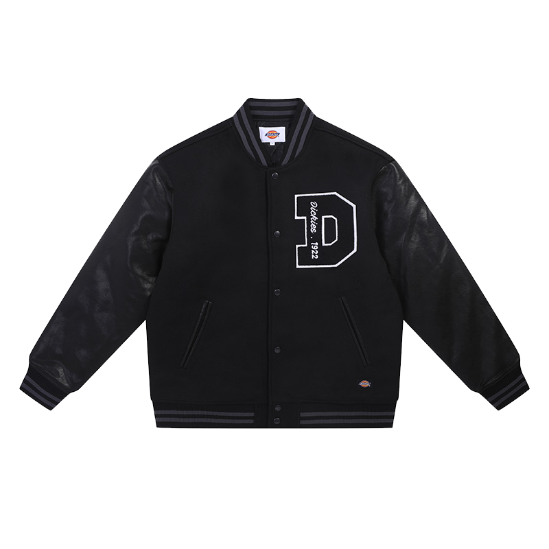 Shop Dickies Unisex Loose Fit Baseball Jacket Workwear Style男女同款 DK012258