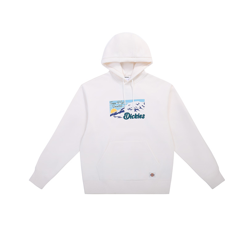 Dickies Unisex Relaxed Fit Volcanic Rock White Hoodie DK012297H25