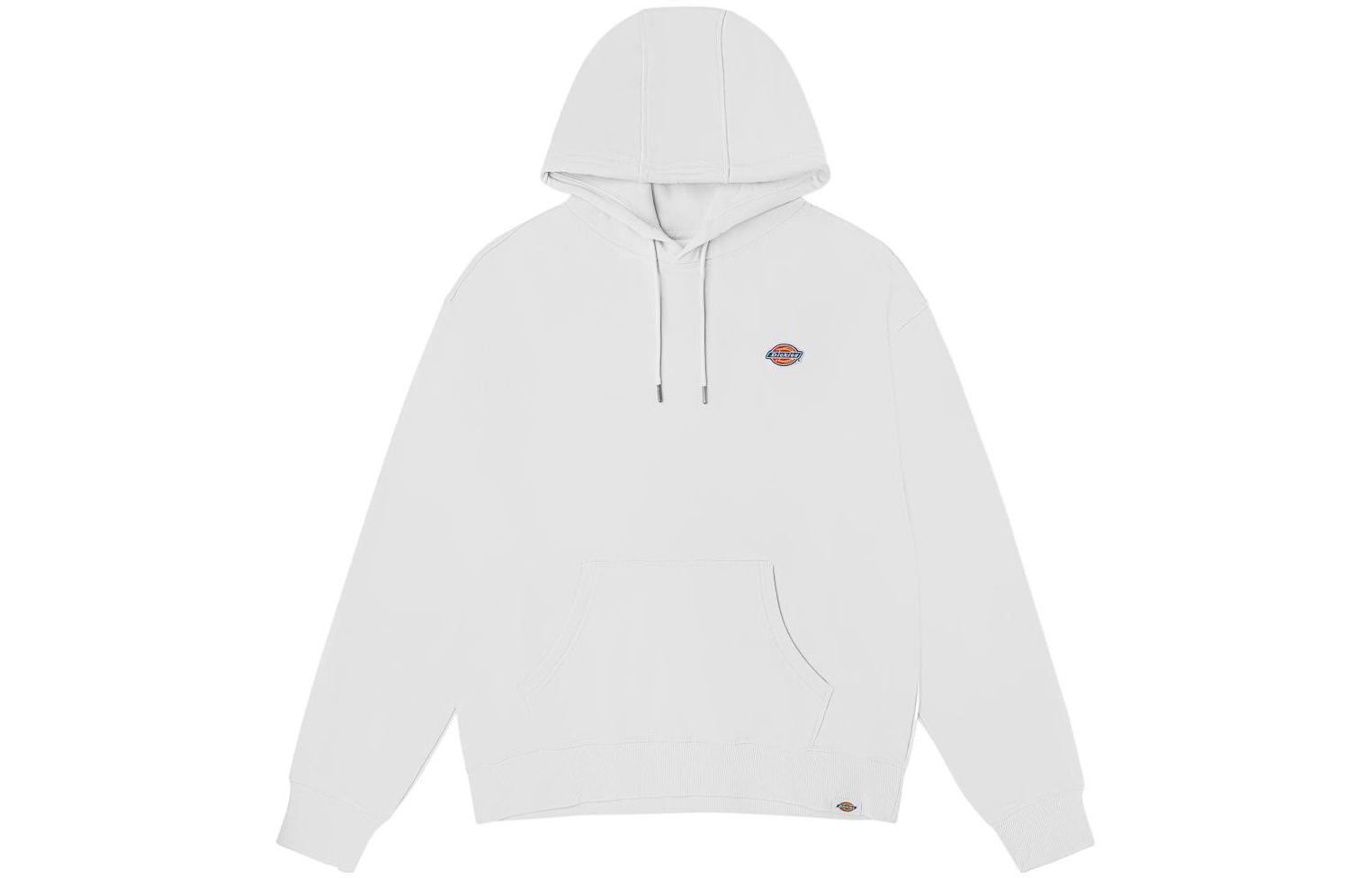 Dickies Unisex Solid Color Loose Fit Hoodie White DK010945-169136-C4D